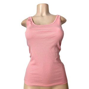 MSRP $40 LAUREN RALPH LAUREN Womens Pink Ribbed Fitted Sleeveless Tank Top XL, N